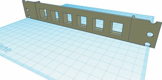 6-port Keystone Mini-rack patch panel by moleculeblackout