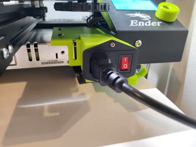 Ender 3 Pro - Front PSU mount *remix of WIP Front Mounted Power Supply for Ender 3 Pro byHenryCAD* by Pixlygon
