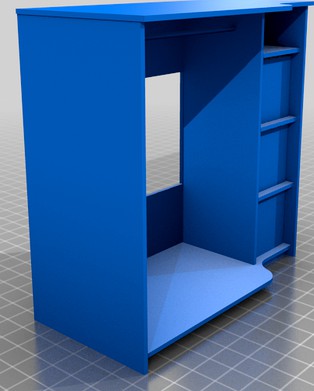 3D Tinkercad designed wardrobe cupboard by BuiltBrokenGlued