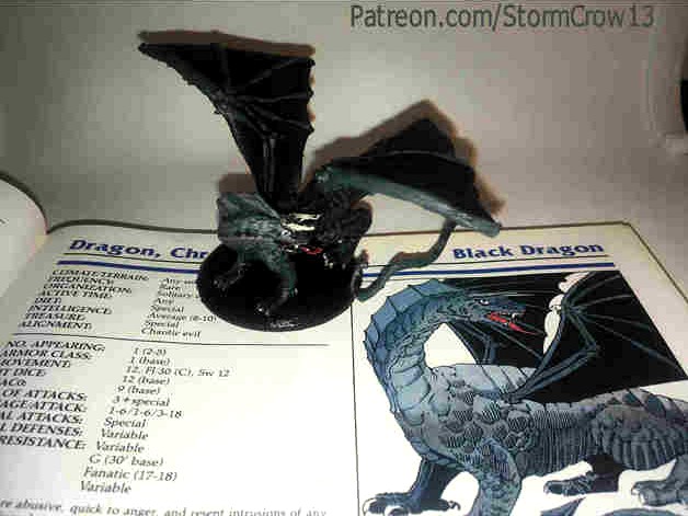 1st/2nd Ed AD&D Black Dragon by StormCrow13