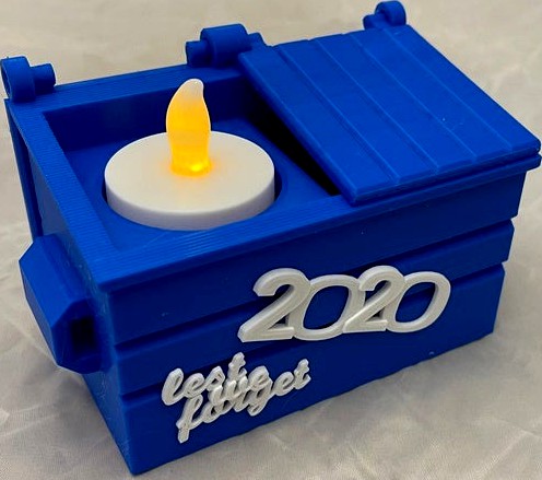 Tea Light Dumpster Fire (2020 Commemorative) by Bird2Brain