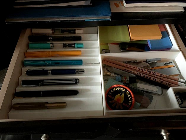 Desk drawer Organzier for SAUDER Shoal Creek Executive desk by baxtercharlie