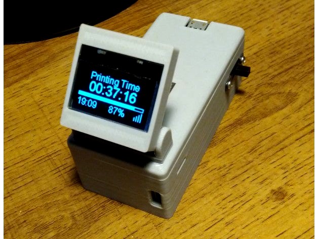 3D Printer Monitor for OctoPrint node MCU 8266 18650 by ewaca