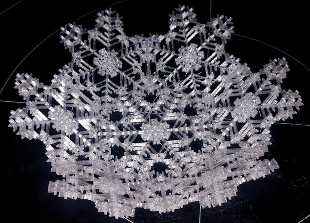 snowflake bowl - print flat and fold by hhafq