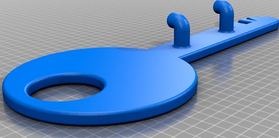 Key Shaped Key Hook by 3DOverwrite