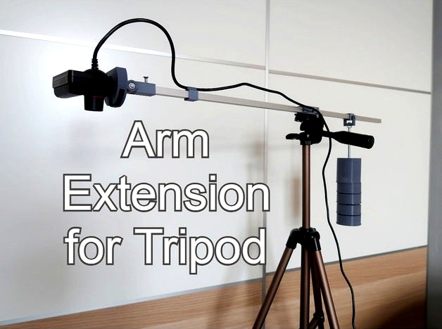 Vertical arm extension for camera tripod by GlobGalab