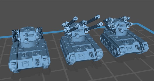 Epic scale support tanks (Anti air and suppression) by JahnZizka