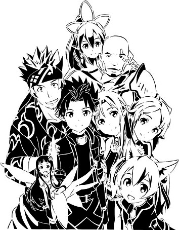 Sword art online stencil by Longquang
