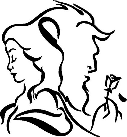 Beauty and Beast stencil by Longquang