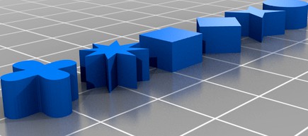 Qwirkle Shape Tokens by socaljoker