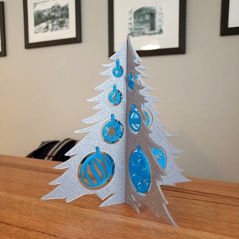 Christmas tree and baubles ornament by CheesmondN