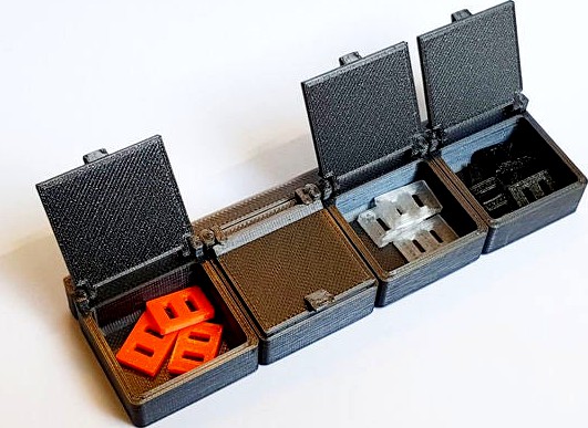 Hinged lid container (small parts storage) connector by HD_Creator