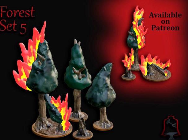 OpenFoliage Forest Set 5 - Burning Woods by BellForged