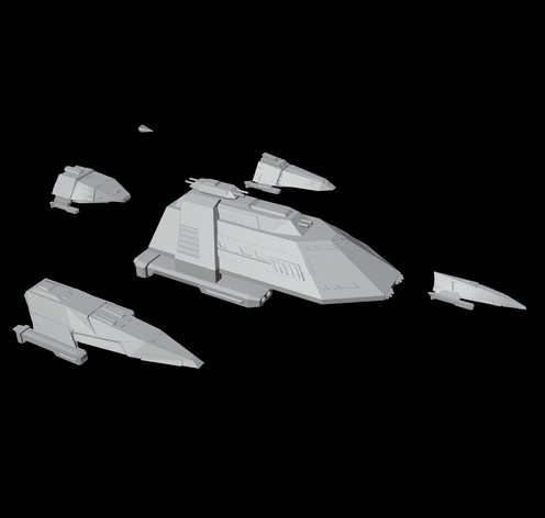 Tholian and FASA Gorn Ships: Star Trek starship parts kit expansion #9 by CaptainMojo