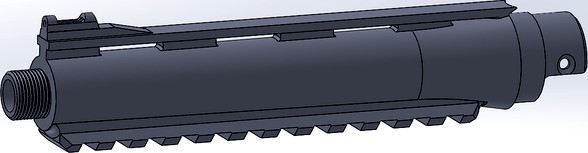 Action Army AAP01 (airsoft) Threaded & Railed Automag barrel fibre optic front sight by Deinhardt