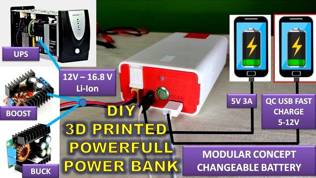 POWERBANK - 3D PRINTED - MODULAR CONCEPT by 3D_MACHAN