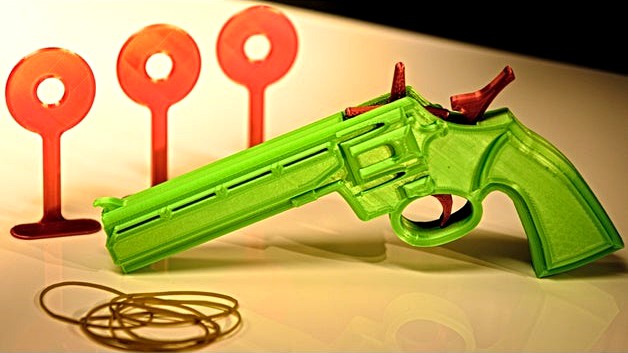3D Printed Rubber Band Gun by Roolaid model