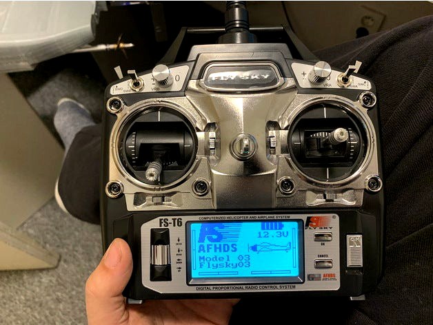 Fly Sky T6 rechargeable battery mod by markosaurus