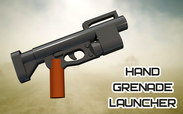 Hand grenade launcher for minifigures by DeadKir