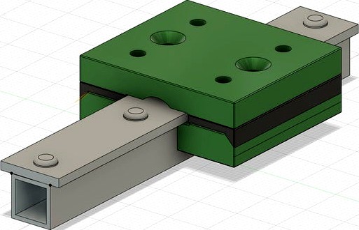 3DP linear bearing (recirculating) and DIY linear rail (old version)  by Baltojikale