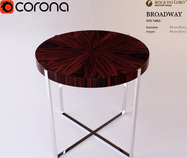 BOCA DO LOBO. BROADWAY SIDE TABLE