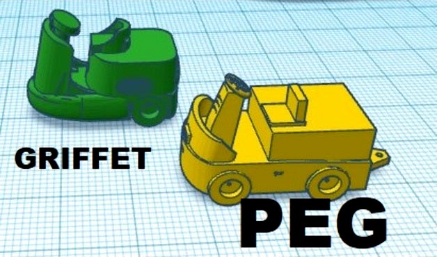 Griffet & Peg HO: Fuel Dock Tractor Griffet & Electric Tractor Peg by johnUK