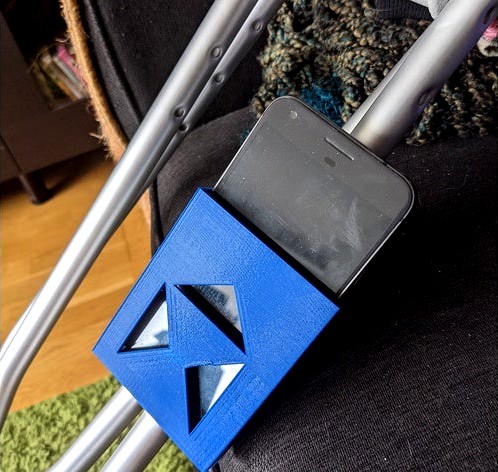 Crutch cell phone holder by agocs