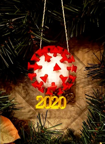 Covid-19/Coronavirus Christmas Ornament  by joshedges