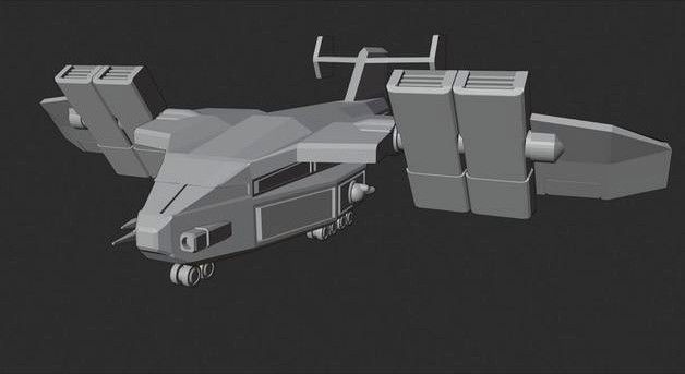 6mm Vtol cargo carrier and command variant by Nth_Level_Design