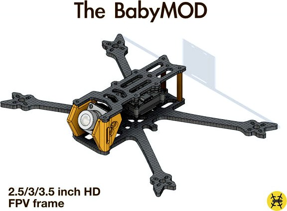 The BabyMOD : 2.5/3/3.5 inch HD FPV Frame by ledroneclub