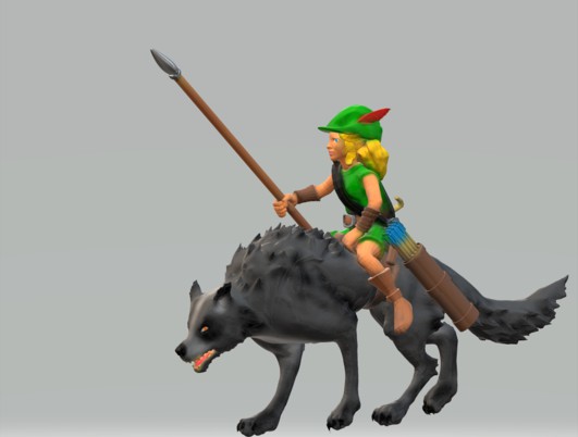 Halfling female wolfrider by sleyvas