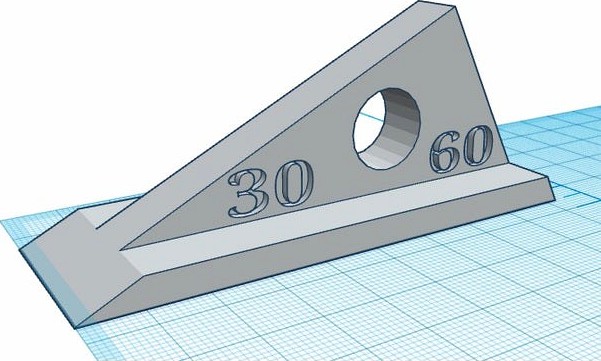 Equerre paramétrique d'atelier 30-60° / Parametric workshop square (équerre) by Beseb