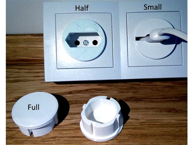 Dust Cover for Schuko Power Outlet by Andun