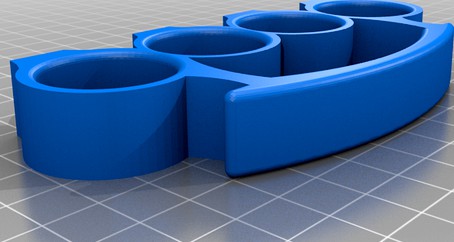 Knuckle Dusters with "Blue" on knuckles by MoreBlue4U2