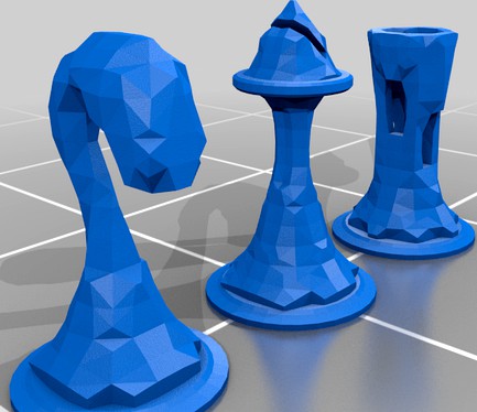Low Poly Chess Set by jintseng