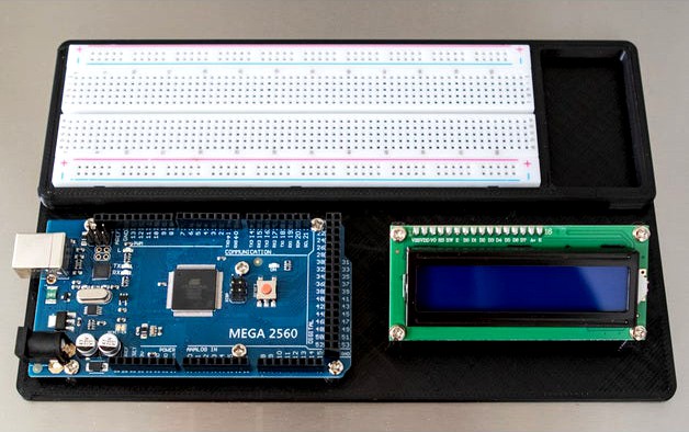 Arduino Uno and MEGA 2560 Stand with LCD mount and Breadboard Slot by Mr_Spiffy