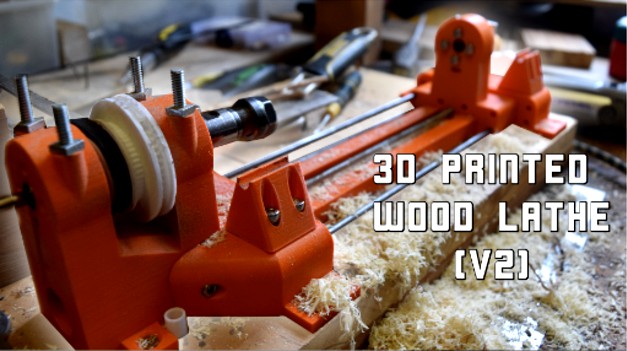 3D printed wood lathe v2 by Borgey