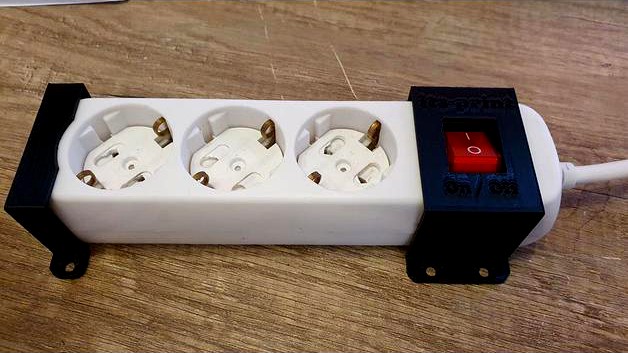 wall mount power strip - wandhalterung steckdosenleiste by dr-snow