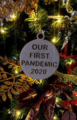 Pandemic Christmas Ornament by lrpena