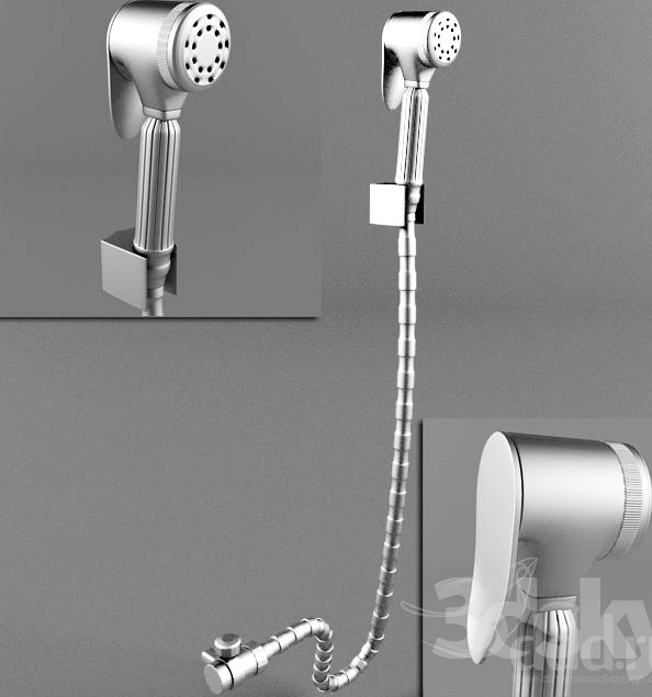 douche de toilette 3d model