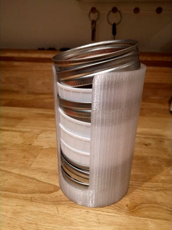 Wide Mouth Mason Jar Lid Tower by Bananaforscale