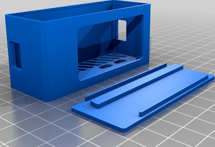 Pwnagotchi Case for rpi0w, waveshare, RTC and UPSlite by raidx