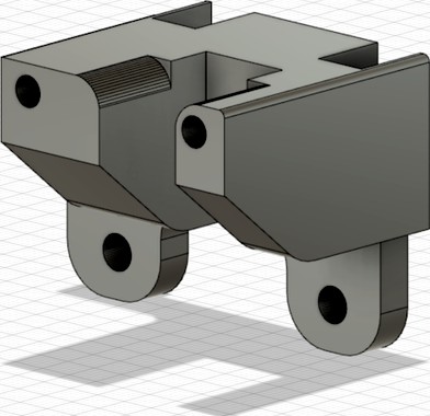 DD Adapter for Ender3/CR-10 with E3D V6+Volcano using Winsin Dual-Gear Extruder by Pampinho