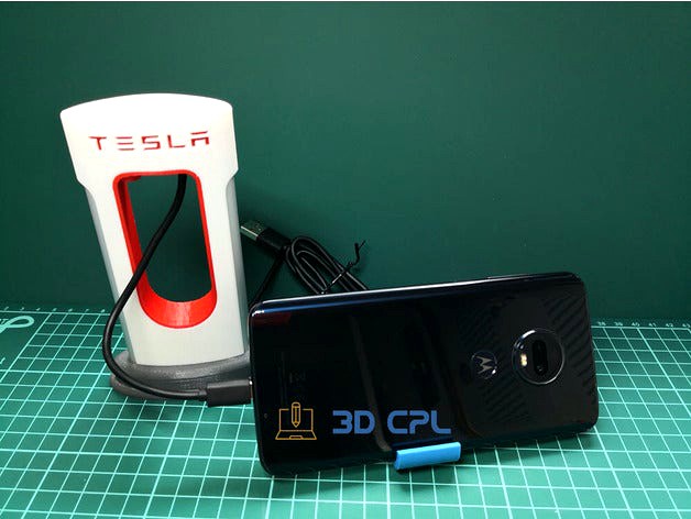 Tesla SuperCharger Phone for USB-C by 3dcpl