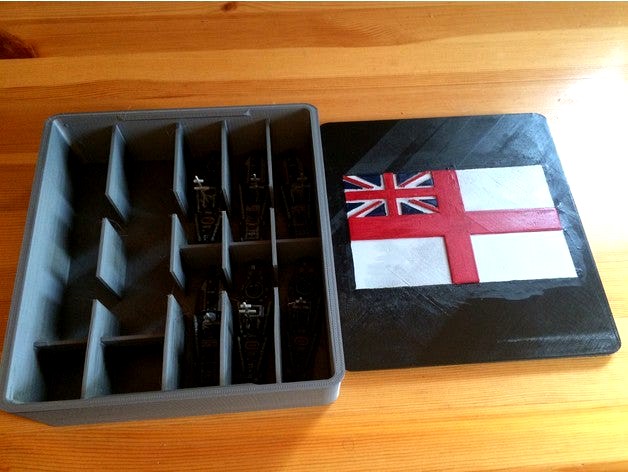Cruel Seas Royal Navy Fleet storage box by Senekal