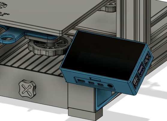 Ender 3 V2 - rpi 4 + Hyperpixel4 mount and case by plapointe6