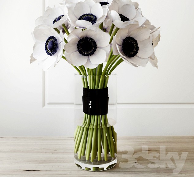 Bouquet (white anemone)