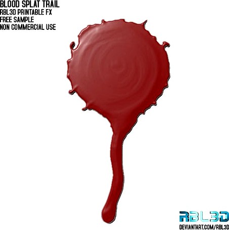 Blood Effects Splat Trail Free sample by RBL3D