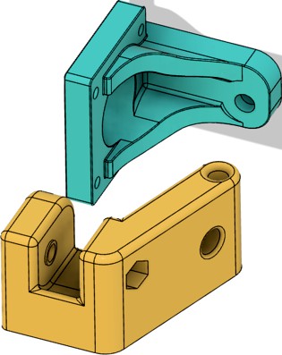 Wanhao i3 Plus Y Axis Stiffening Brackets -  Pulley and Stepper Motor Mounts by jinner