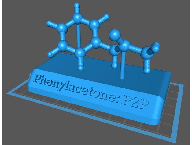 Chemical Model: Phenylacetone by Wizgamer42